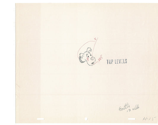 Tintin Adventures of Cartoon Animation Cel Drawing Herge 1957 to 1964 F-15