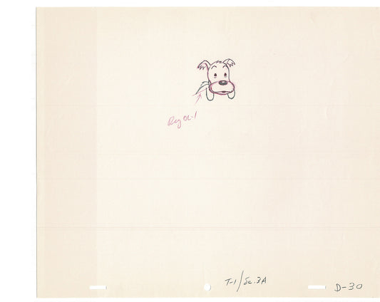 Tintin Adventures of Cartoon Animation Cel Drawing Herge 1957 to 1964 F-18