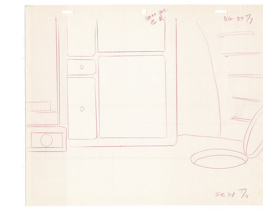 Tintin Adventures of Cartoon Animation Cel Drawing Herge 1957 to 1964 F-25