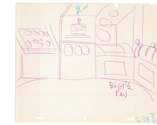 Tintin Adventures of Cartoon Animation Cel Drawing Herge 1957 to 1964 F-29