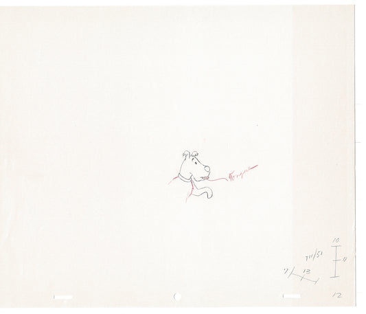 Tintin Adventures of Cartoon Animation Cel Drawing Herge 1957 to 1964 E01