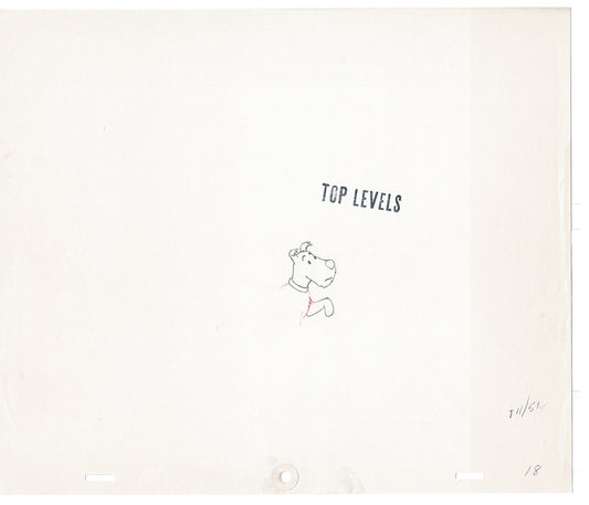 Tintin Adventures of Cartoon Animation Cel Drawing Herge 1957 to 1964 E02