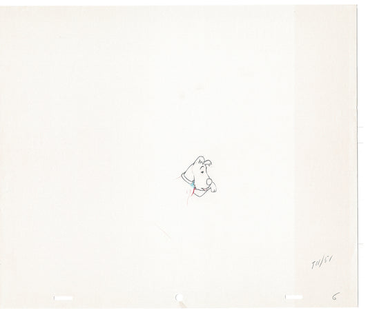 Tintin Adventures of Cartoon Animation Cel Drawing Herge 1957 to 1964 E03