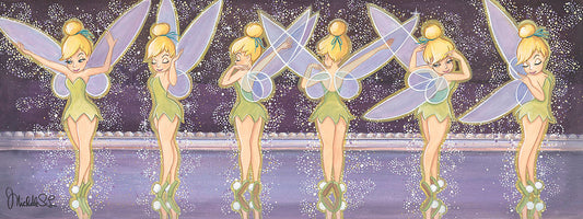 Peter Pan Tinkerbell Walt Disney Fine Art Michelle St. Laurent Signed Limited Edition of 195 Print on Canvas "Tink Twist"