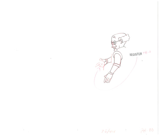 Herge Adventures of TinTin Cartoon Animation Cel Drawing 1957 to 1964 C-28