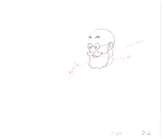 Herge Adventures of TinTin Cartoon Animation Cel Drawing 1957 to 1964 C-40