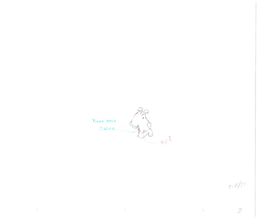 Herge Adventures of TinTin Cartoon Animation Cel Drawing 1957 to 1964 C-47