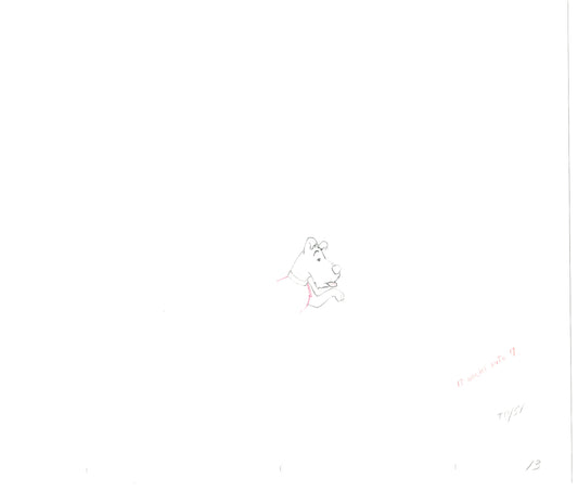 Herge Adventures of TinTin Cartoon Animation Cel Drawing 1957 to 1964 D-56