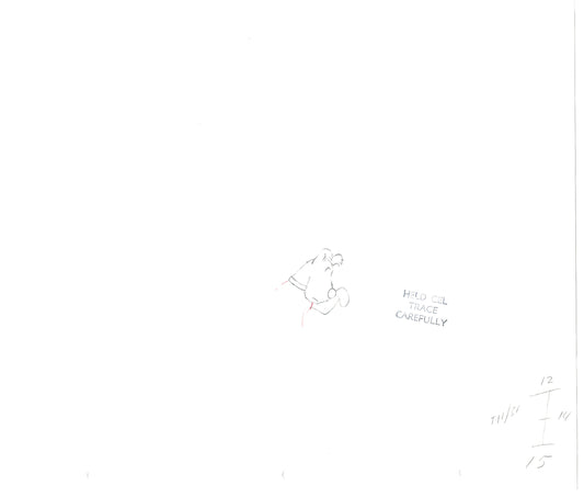 Herge Adventures of TinTin Cartoon Animation Cel Drawing 1957 to 1964 D-58