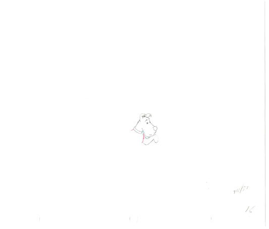 Herge Adventures of TinTin Cartoon Animation Cel Drawing 1957 to 1964 D-59