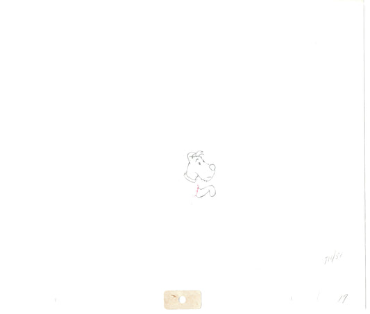 Herge Adventures of TinTin Cartoon Animation Cel Drawing 1957 to 1964 D-60