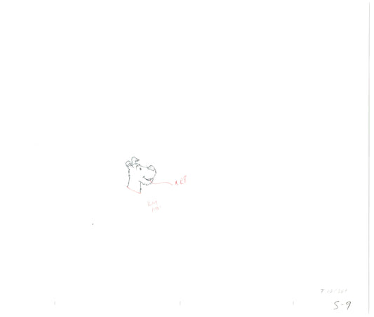 Herge Adventures of TinTin Cartoon Animation Cel Drawing 1957 to 1964 D-65