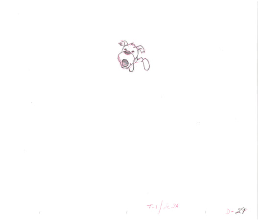 Herge Adventures of TinTin Cartoon Animation Cel Drawing 1957 to 1964 D-67