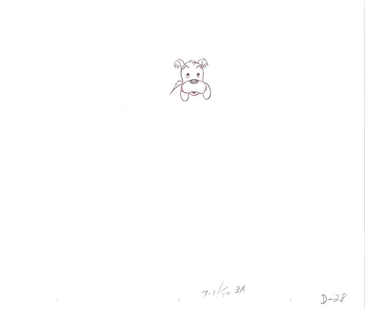 Herge Adventures of TinTin Cartoon Animation Cel Drawing 1957 to 1964 D-68