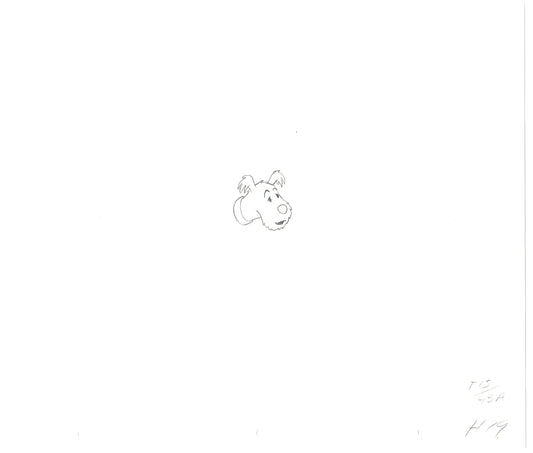 Herge Adventures of TinTin Cartoon Animation Cel Drawing 1957 to 1964 D-79