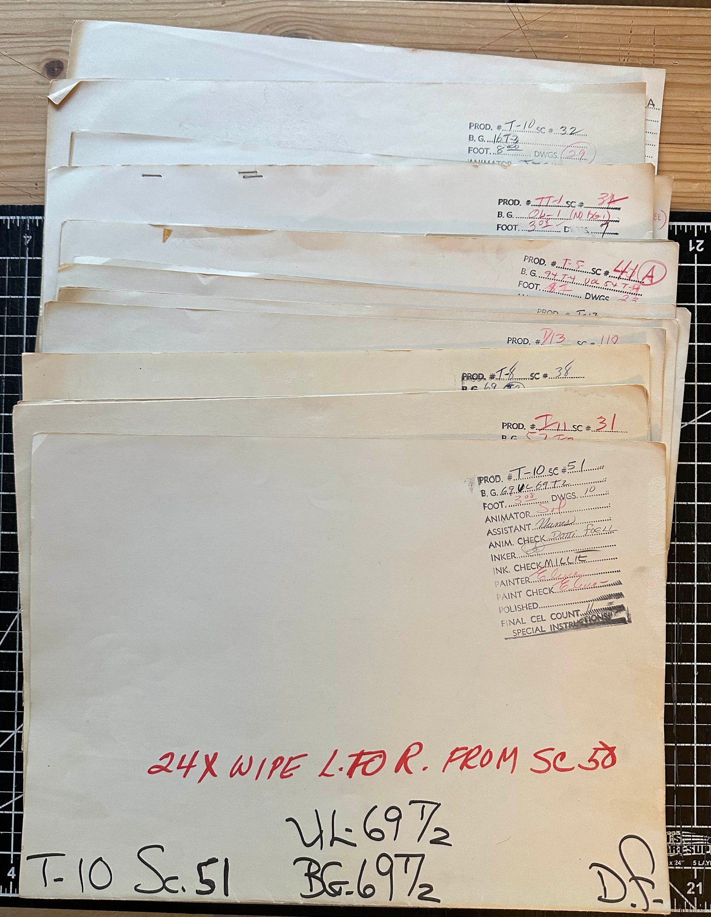 Tintin Herge Adventures of Cartoon Animation Folders Group of 15 1957 to 1964