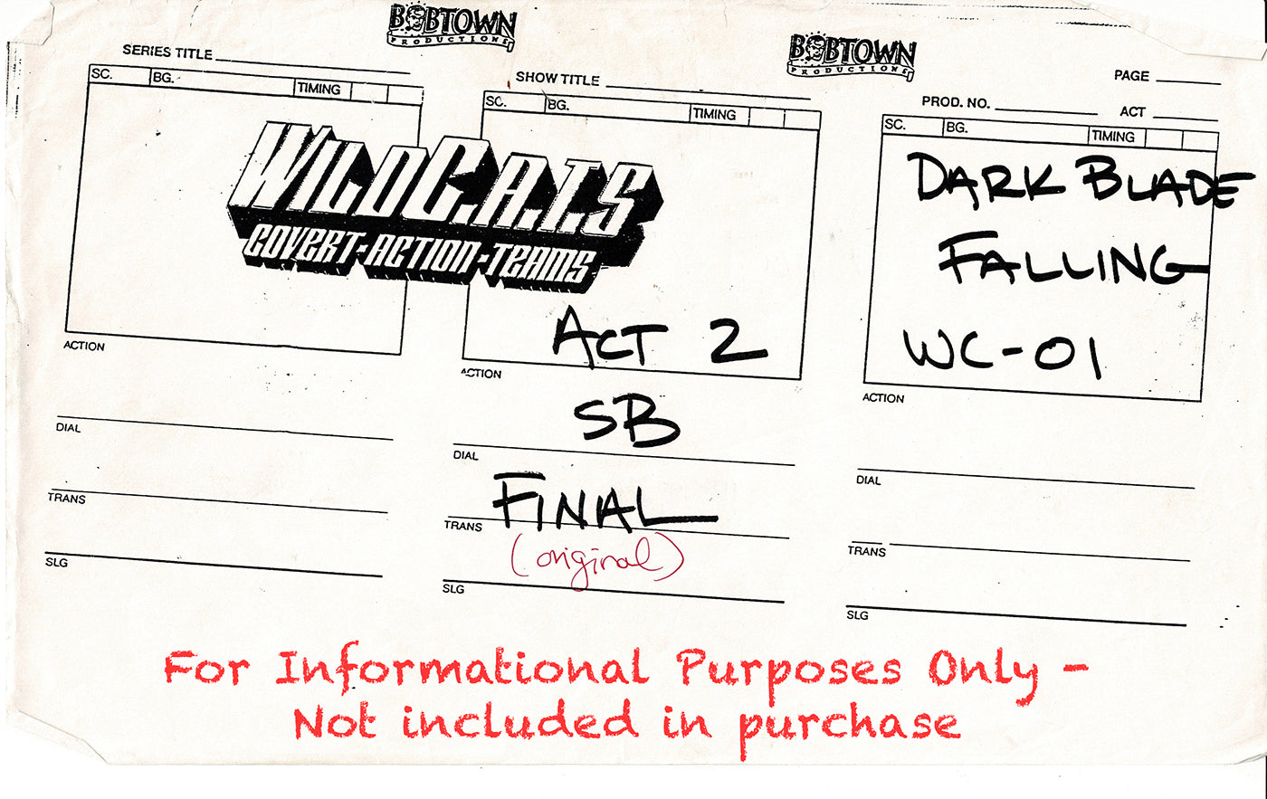 Jim Lee Wildc.a.t.s. Wildcats Lot of 2 Production Animation Storyboard Nelvana 1994-5 E2-59