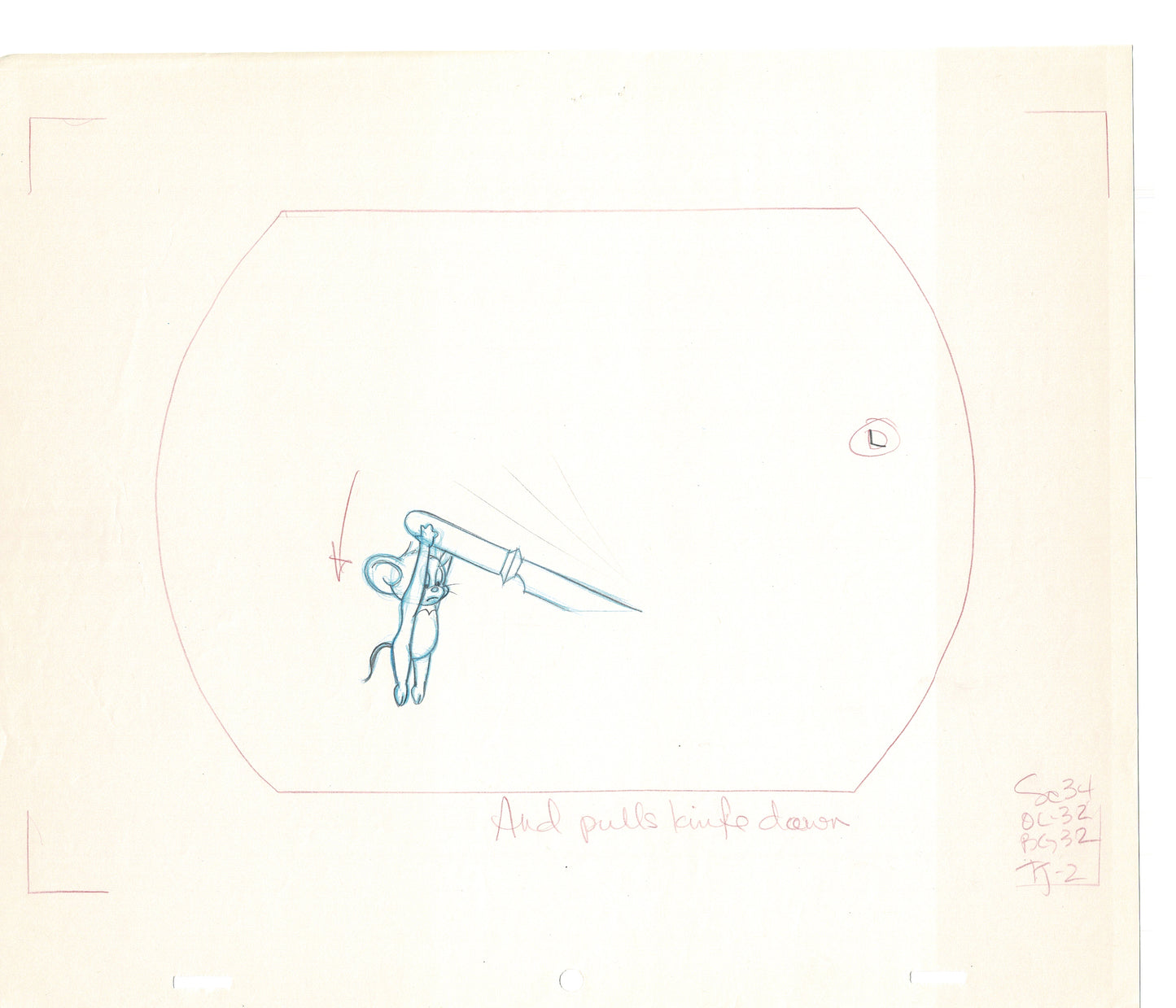 Tom & Jerry 2 LOT of Cartoon Animation Cel Drawings Anime Prop from Filmation 1980-82 JD-01