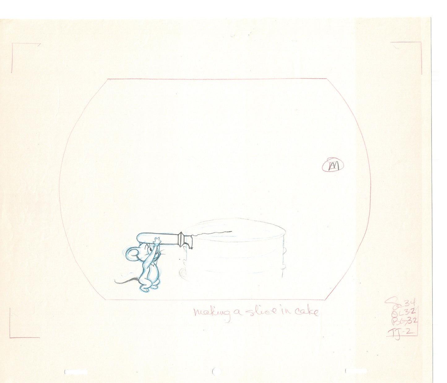 Tom & Jerry 2 LOT of Cartoon Animation Cel Drawings Anime Prop from Filmation 1980-82 JD-01