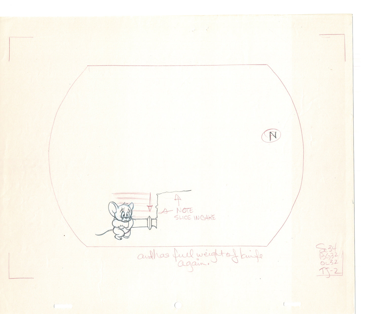 Tom & Jerry 2 LOT of Cartoon Animation Cel Drawings Anime Prop from Filmation 1980-82 JD-03