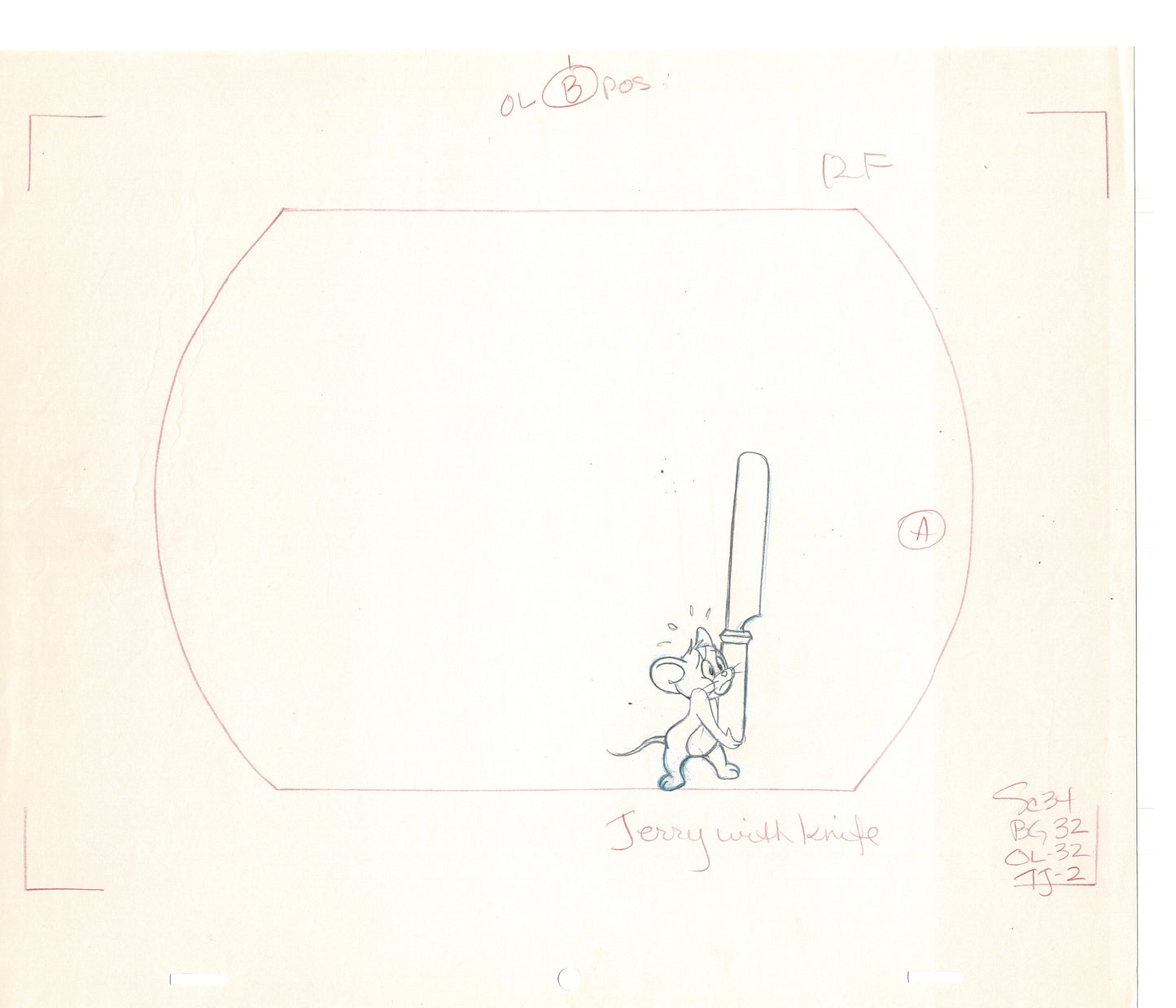 Tom & Jerry 2 LOT of Cartoon Animation Cel Drawings Anime Prop from Filmation 1980-82 JD-03