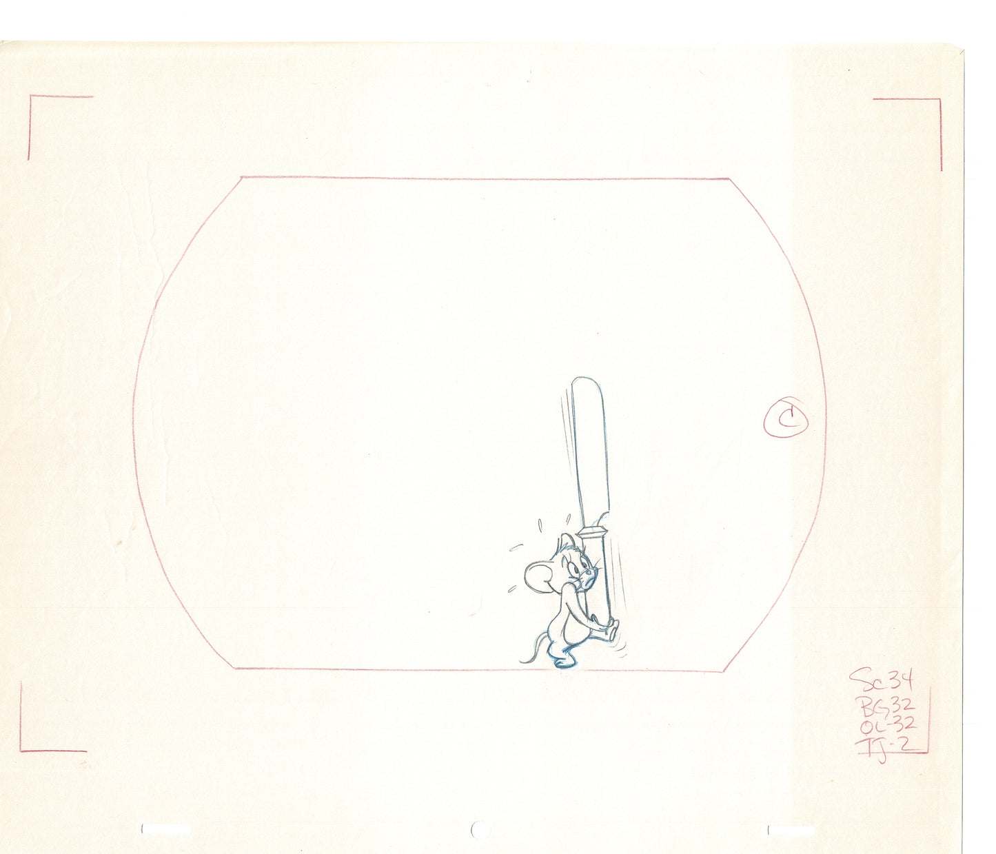 Tom & Jerry 2 LOT of Cartoon Animation Cel Drawings Anime Prop from Filmation 1980-82 JD-05