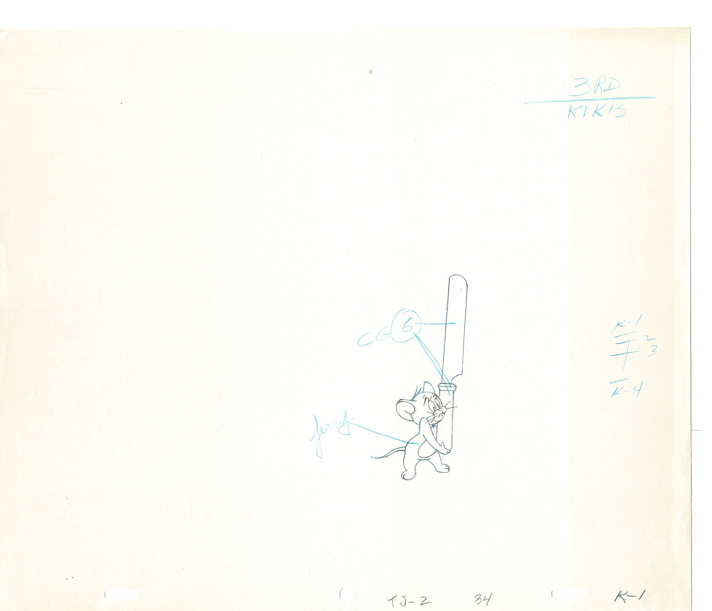 Tom & Jerry 2 LOT of Cartoon Animation Cel Drawings Anime Prop from Filmation 1980-82 JD-11