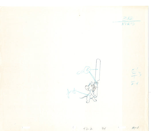 Tom & Jerry 2 LOT of Cartoon Animation Cel Drawings Anime Prop from Filmation 1980-82 JD-11