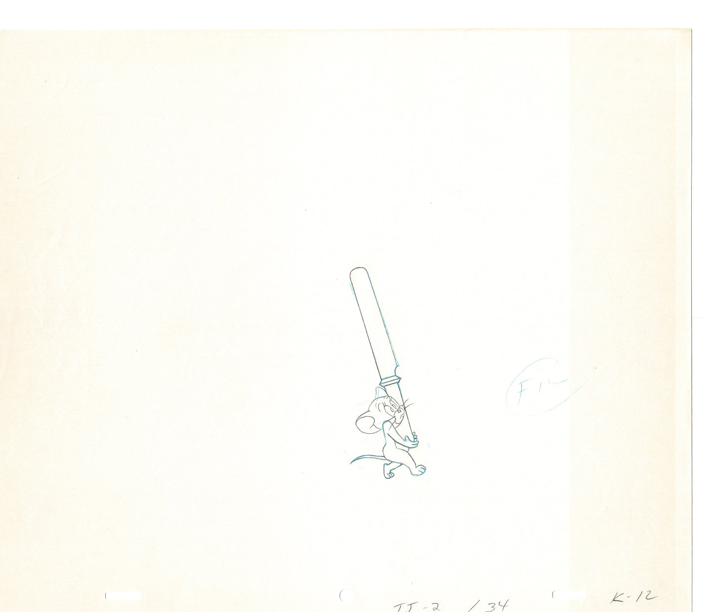 Tom & Jerry 2 LOT of Cartoon Animation Cel Drawings Anime Prop from Filmation 1980-82 JD-13