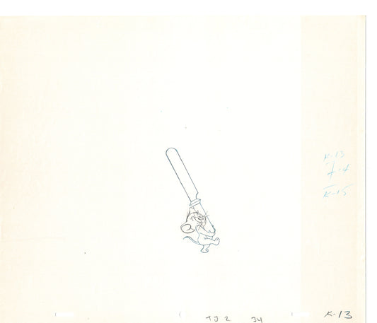 Tom & Jerry 2 LOT of Cartoon Animation Cel Drawings Anime Prop from Filmation 1980-82 JD-15