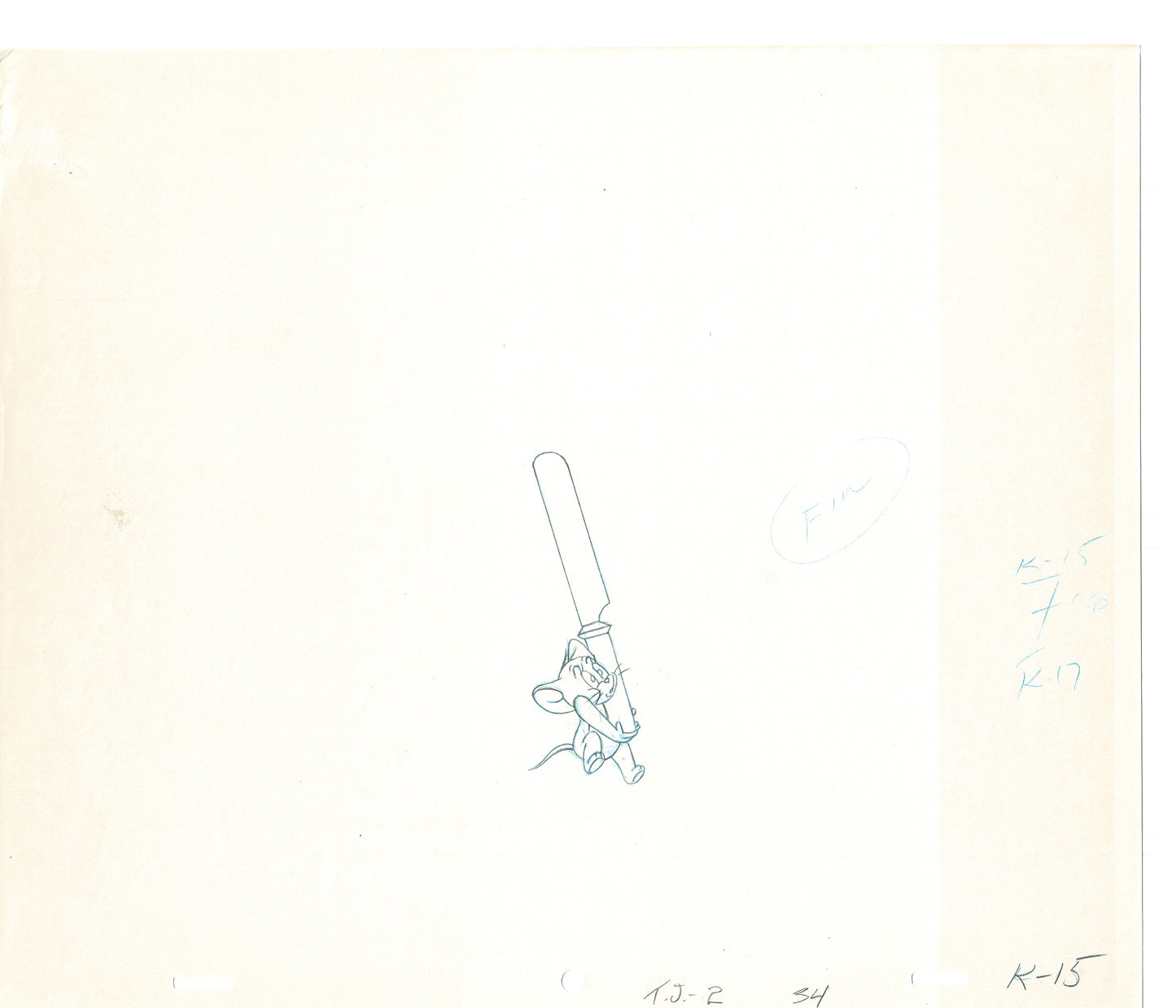 Tom & Jerry 2 LOT of Cartoon Animation Cel Drawings Anime Prop from Filmation 1980-82 JD-17