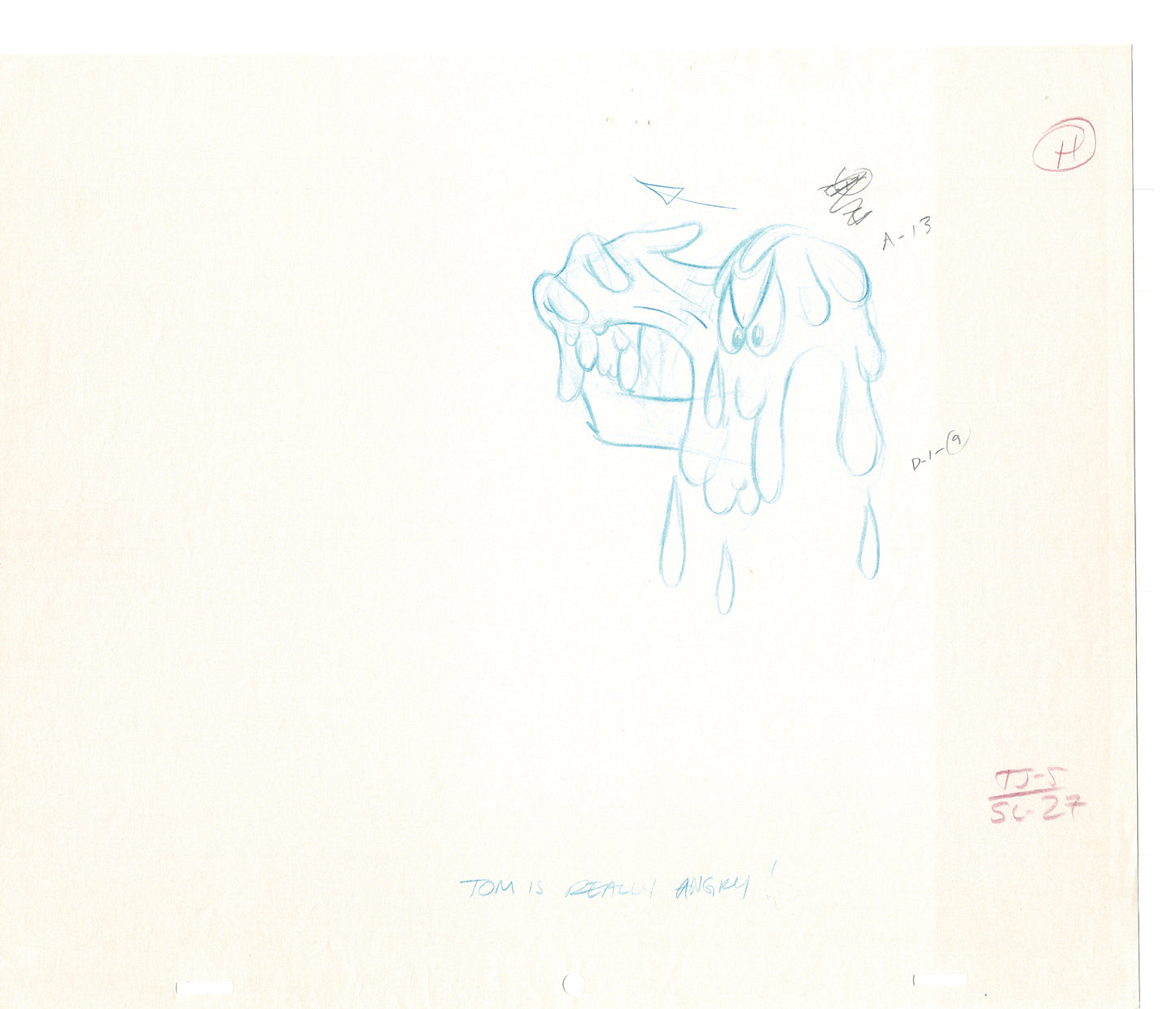 Tom & Jerry 2 LOT of Cartoon Animation Cel Drawings Anime Prop from Filmation 1980-82 JD-17