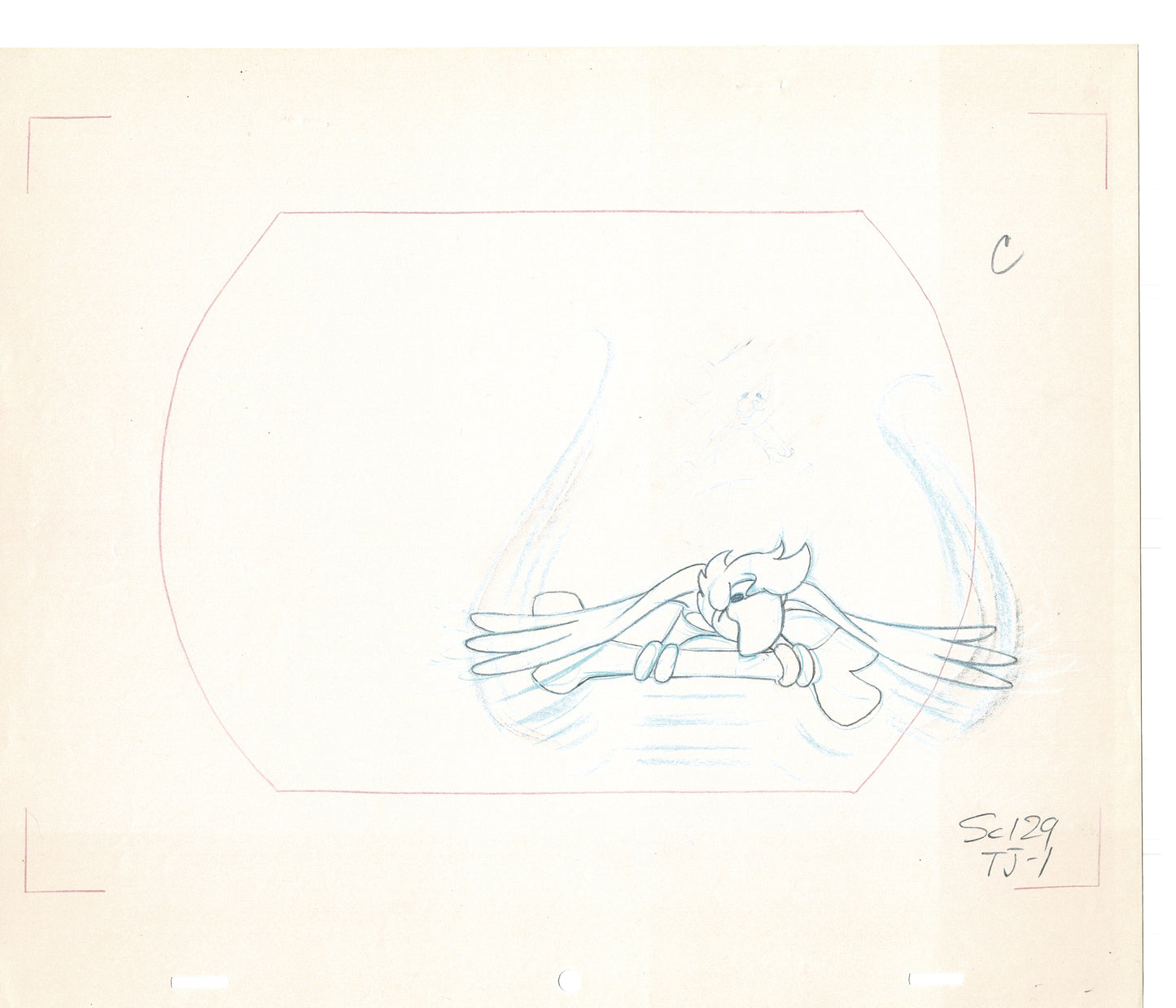 Tom & Jerry 2 LOT of Cartoon Animation Cel Drawings Anime Prop from Filmation 1980-82 JD-19