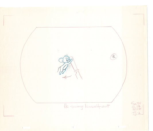 Tom & Jerry 2 LOT of Cartoon Animation Cel Drawings Anime Prop from Filmation 1980-82 JD-27