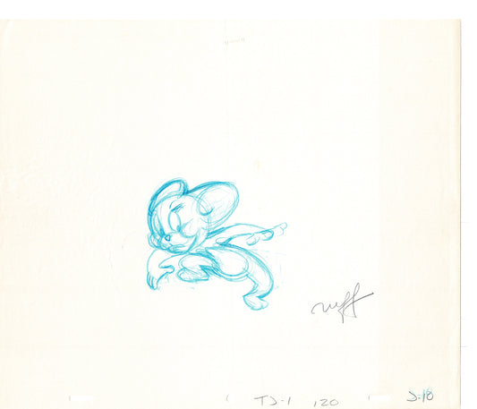 Tom & Jerry 2 LOT of Cartoon Animation Cel Drawings Anime Prop from Filmation 1980-82 OD-05