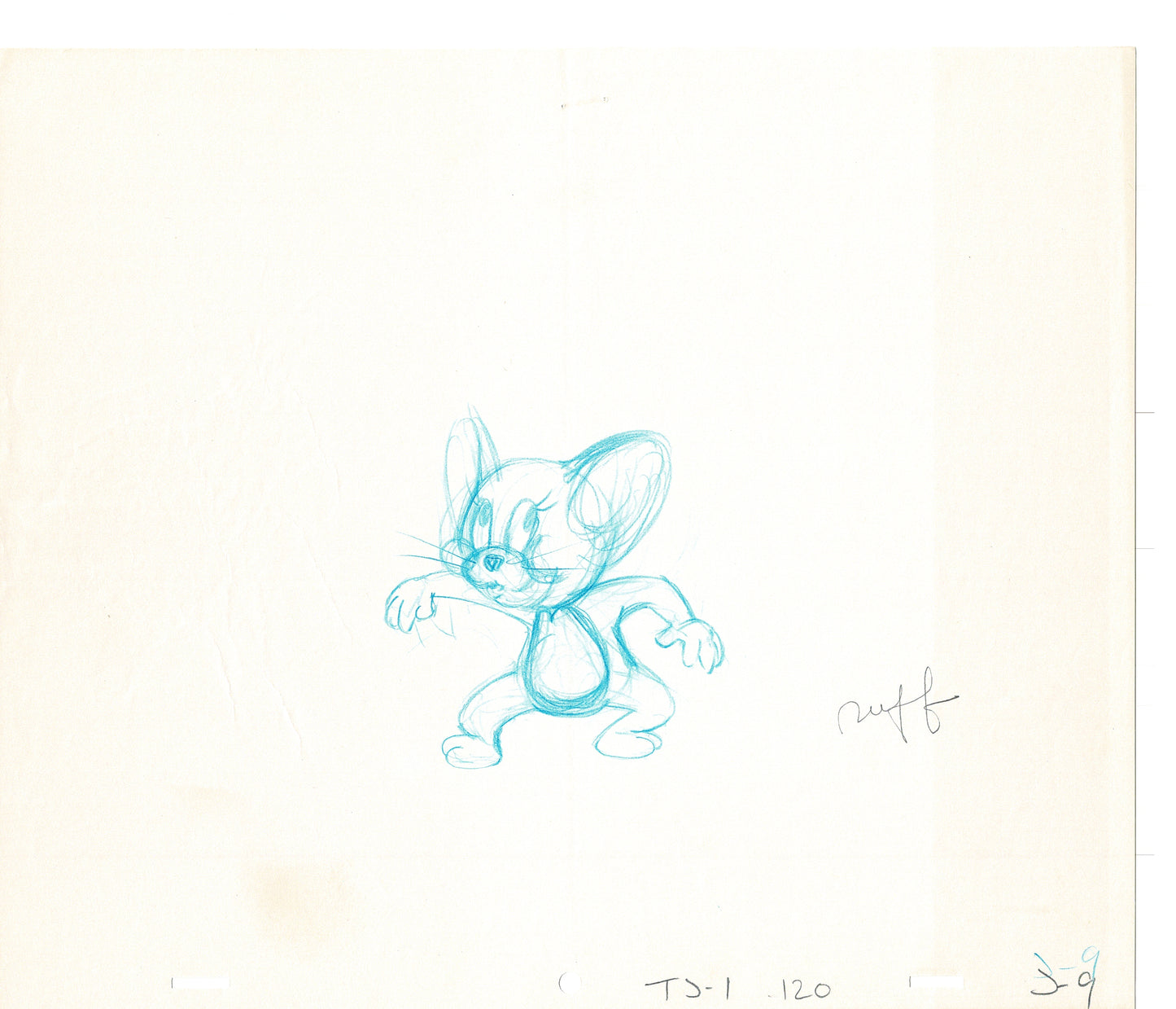 Tom & Jerry 2 LOT of Cartoon Animation Cel Drawings Anime Prop from Filmation 1980-82 OD-07