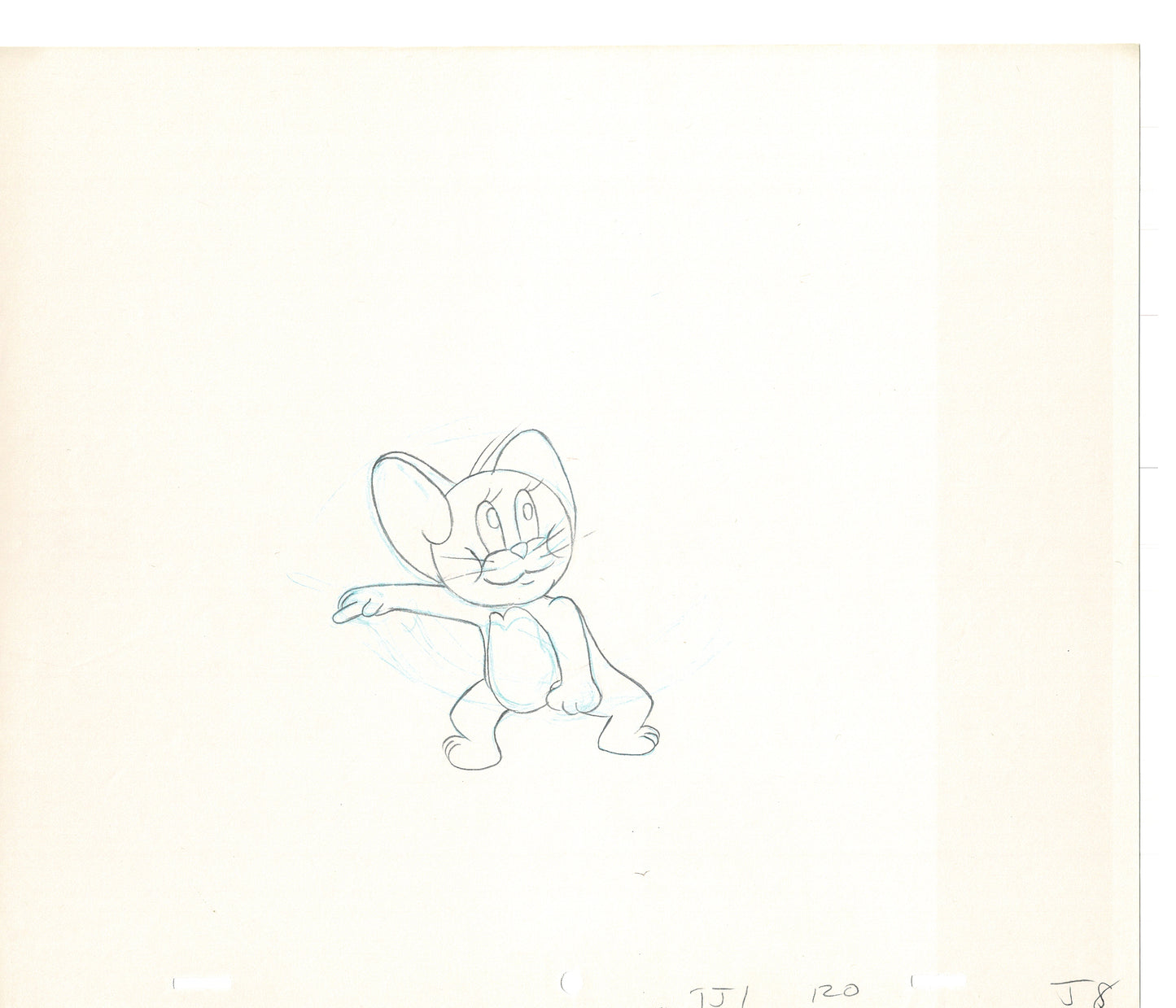 Tom & Jerry 2 LOT of Cartoon Animation Cel Drawings Anime Prop from Filmation 1980-82 OD-21