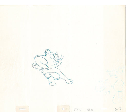 Tom & Jerry 2 LOT of Cartoon Animation Cel Drawings Anime Prop from Filmation 1980-82 OD-23