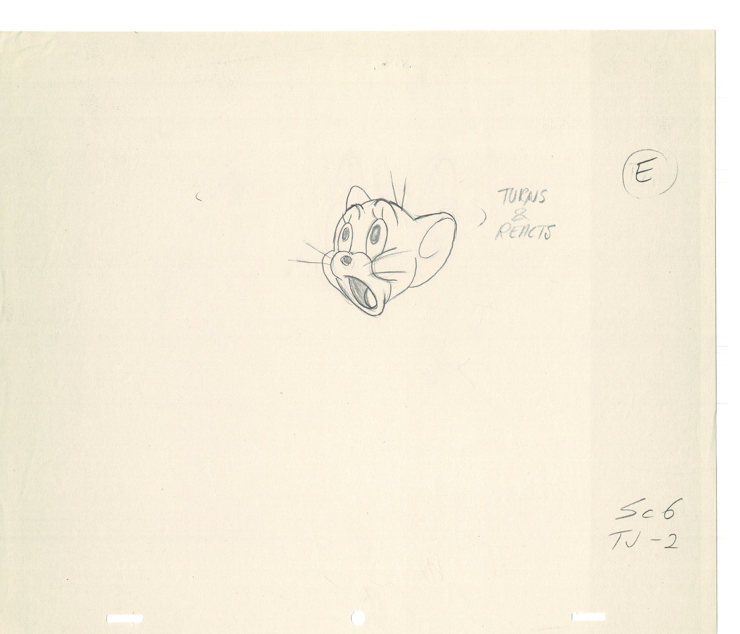Tom & Jerry 2 LOT of Cartoon Animation Cel Drawings Anime Prop from Filmation 1980-82 OD-47
