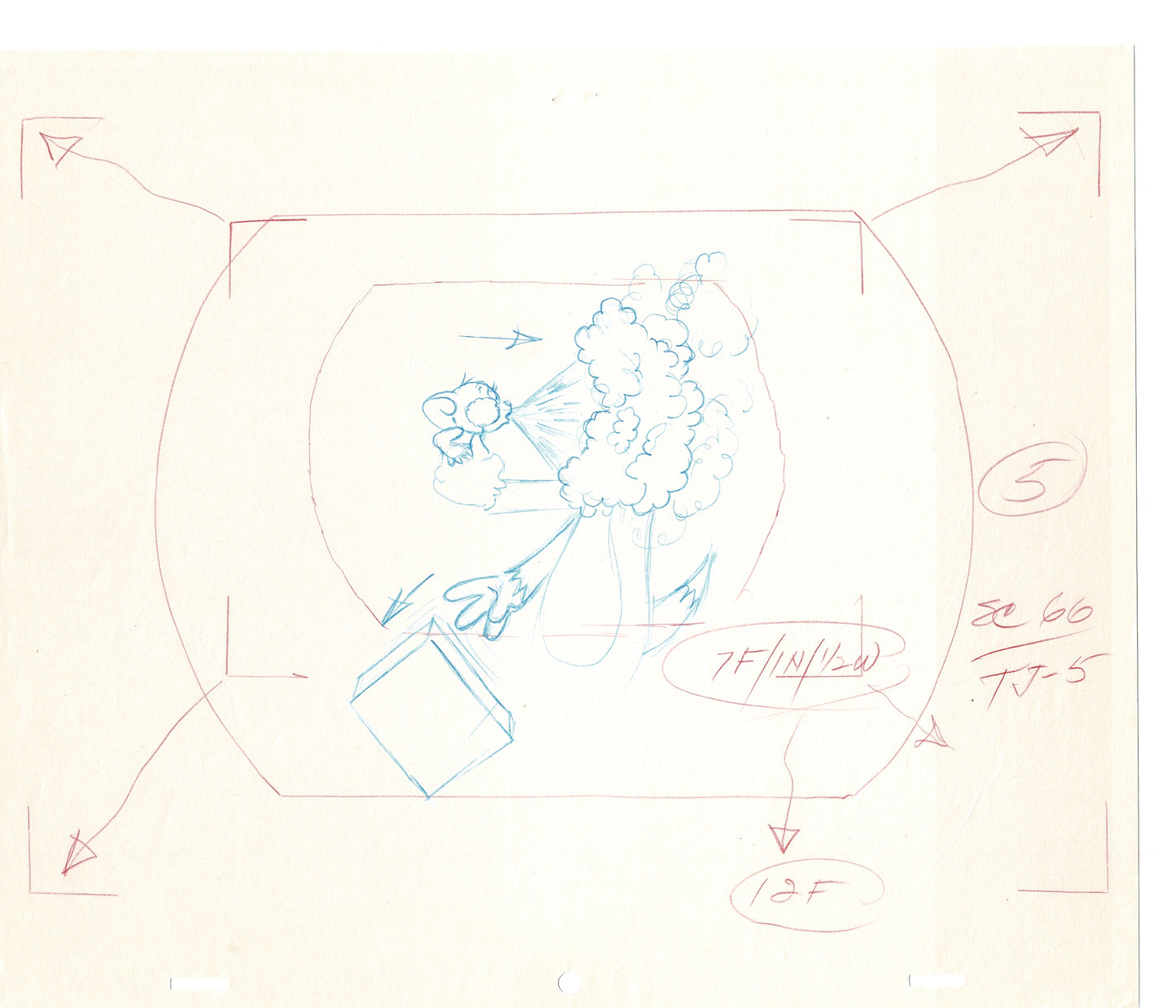 Tom & Jerry 2 LOT of Cartoon Animation Cel Drawings Anime Prop from Filmation 1980-82 TD-03