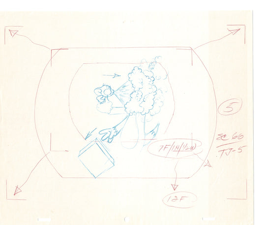 Tom & Jerry 2 LOT of Cartoon Animation Cel Drawings Anime Prop from Filmation 1980-82 TD-03