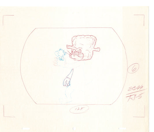 Tom & Jerry 2 LOT of Cartoon Animation Cel Drawings Anime Prop from Filmation 1980-82 TD-07
