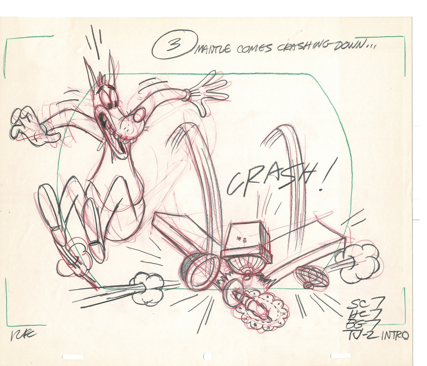 Tom & Jerry 2 LOT of Cartoon Animation Cel Drawings Anime Prop from Filmation 1980-82 TD-15