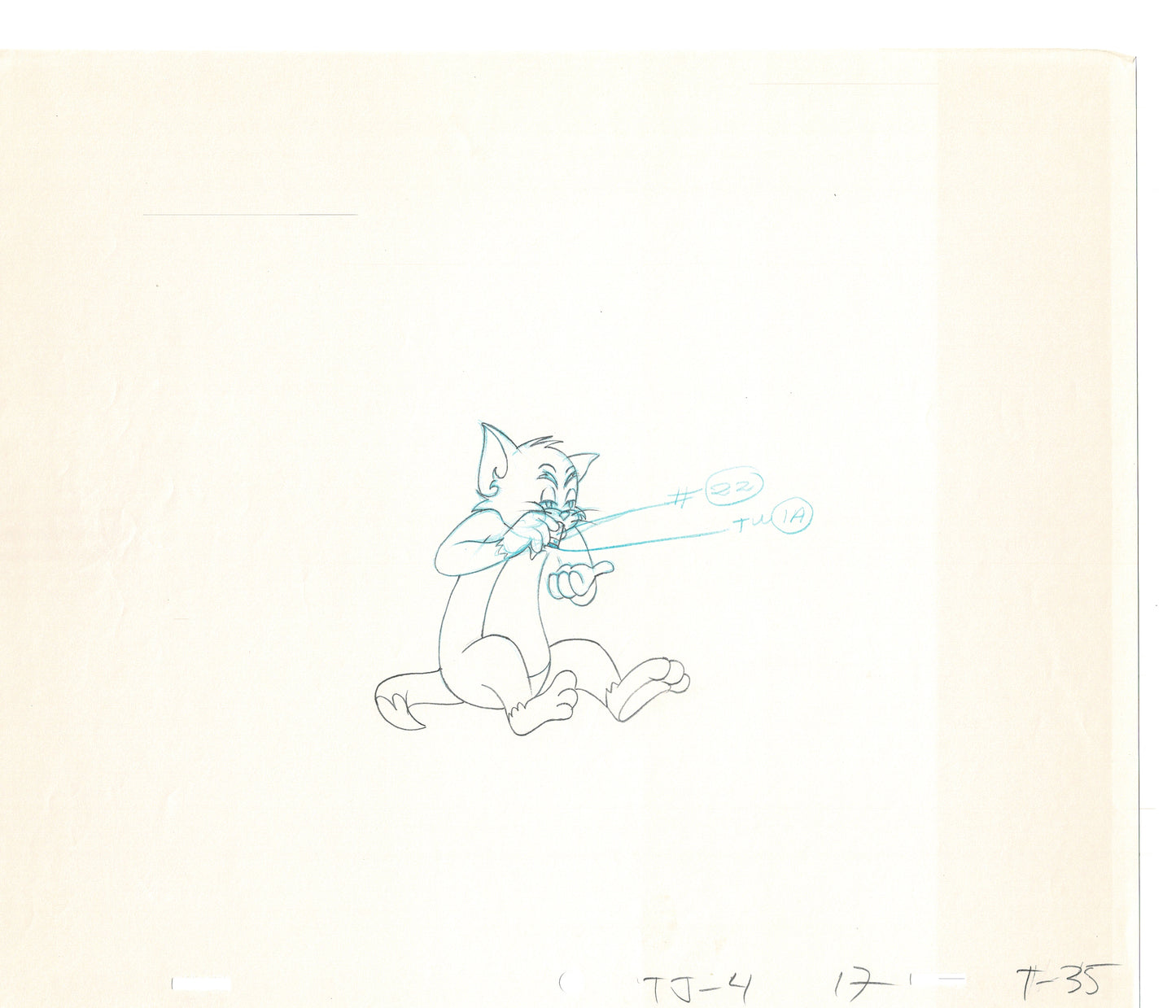 Tom & Jerry 2 LOT of Cartoon Animation Cel Drawings Anime Prop from Filmation 1980-82 TD-19