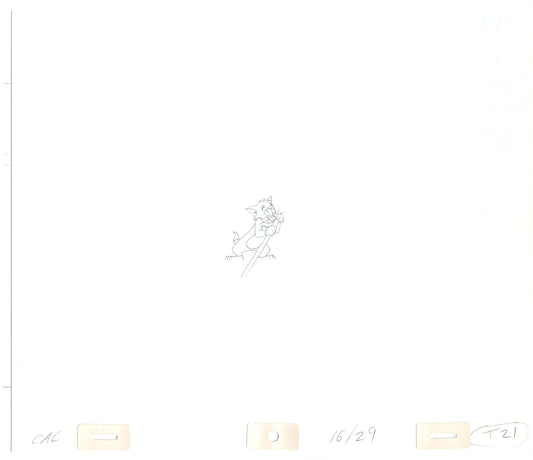 TOM AND JERRY The Movie Original Production Drawing Hanna Barbera 1992 Drawn by and from Estate of Animator Phil Babet b2