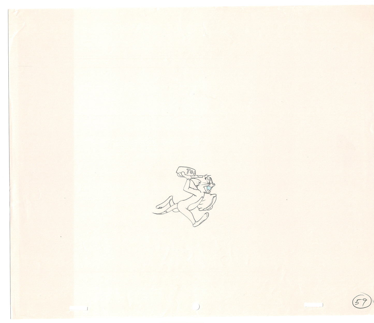 TOM AND JERRY The Movie Original Production Drawing Hanna Barbera 1992 Drawn by and from Estate of Animator Phil Babet b4