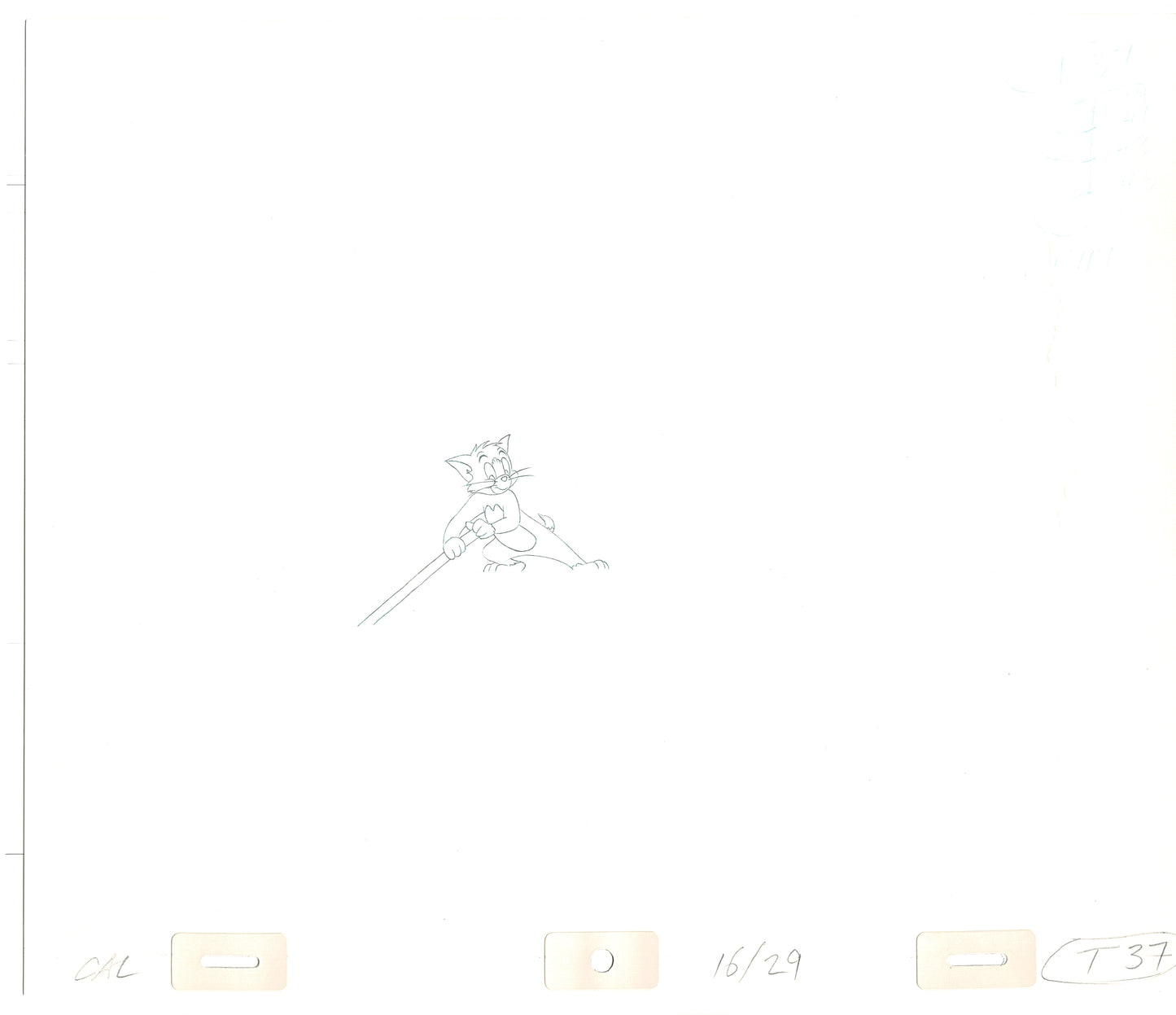 TOM AND JERRY The Movie Original Production Drawing Hanna Barbera 1992 Drawn by and from Estate of Animator Phil Babet b5