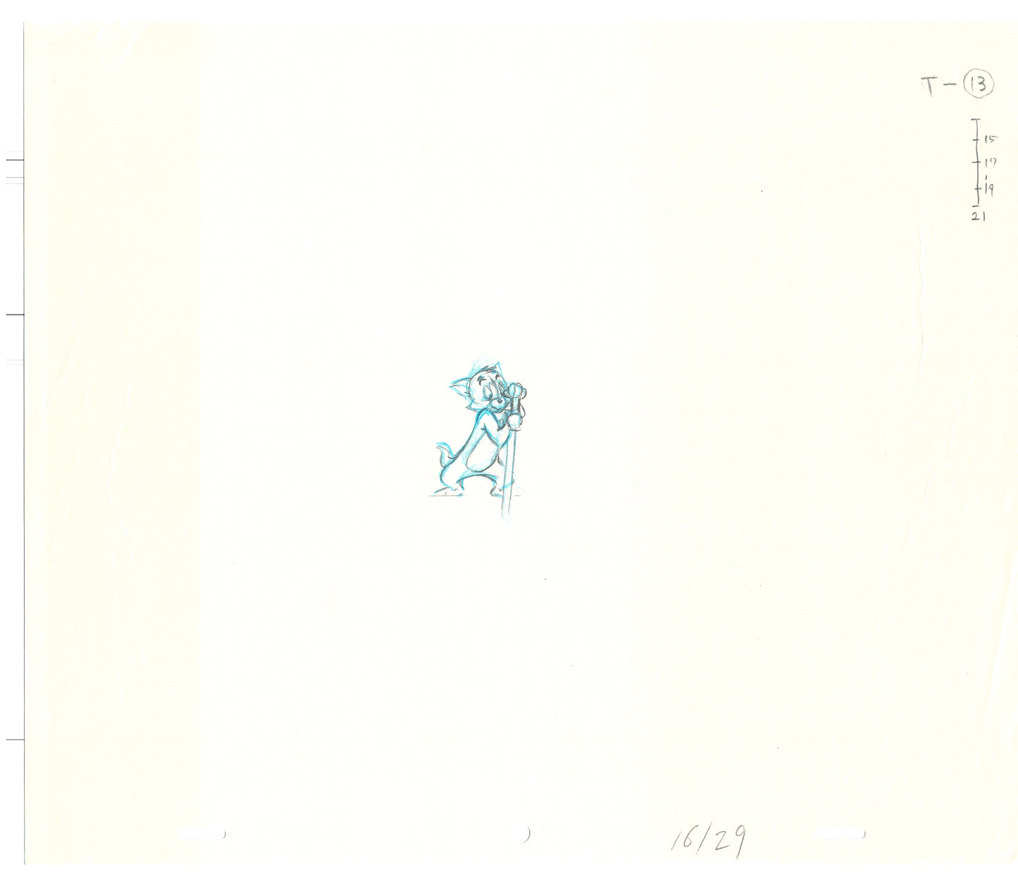 TOM AND JERRY The Movie Original Production Drawing Hanna Barbera 1992 Drawn by and from Estate of Animator Phil Babet b10