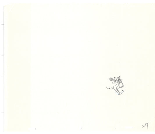 TOM AND JERRY The Movie Original Production Drawing Hanna Barbera 1992 Drawn by and from Estate of Animator Phil Babet b13