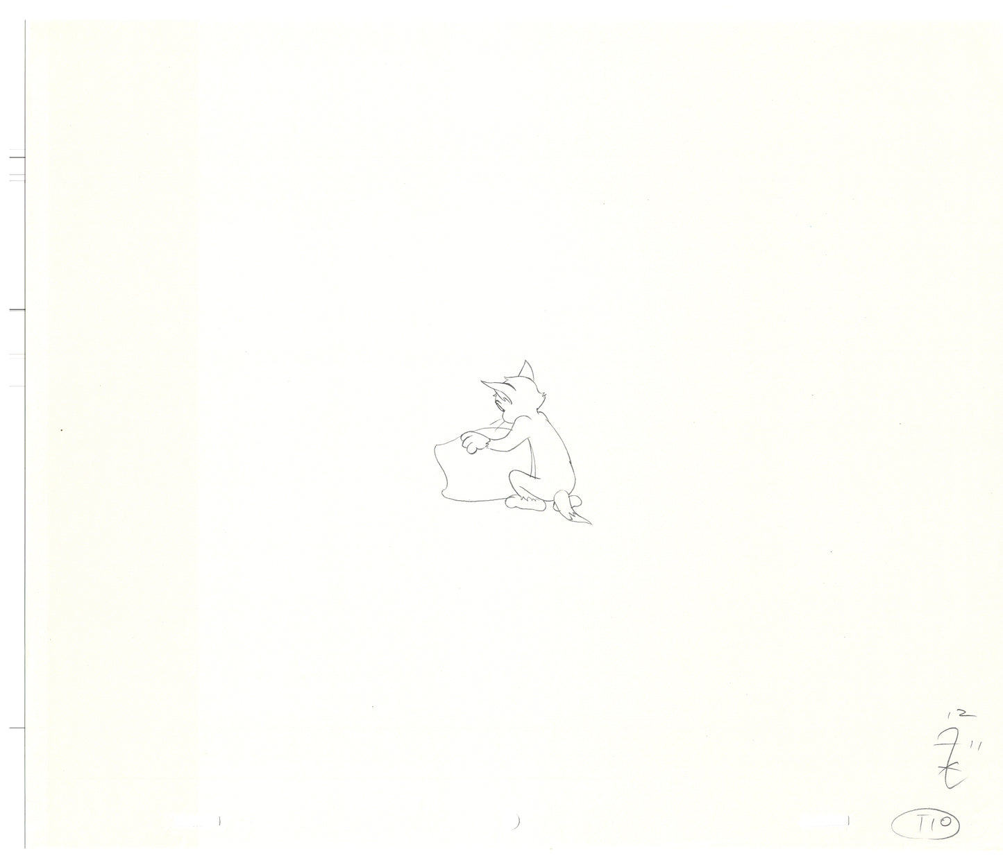 TOM AND JERRY The Movie Original Production Drawing Hanna Barbera 1992 Drawn by and from Estate of Animator Phil Babet b14